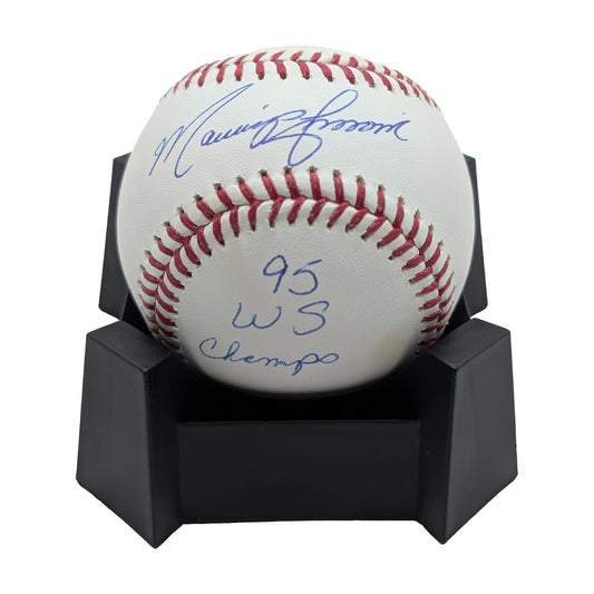 Marquis Grissom Signed MLB Baseball 95 WS Champs Inscription - JSA