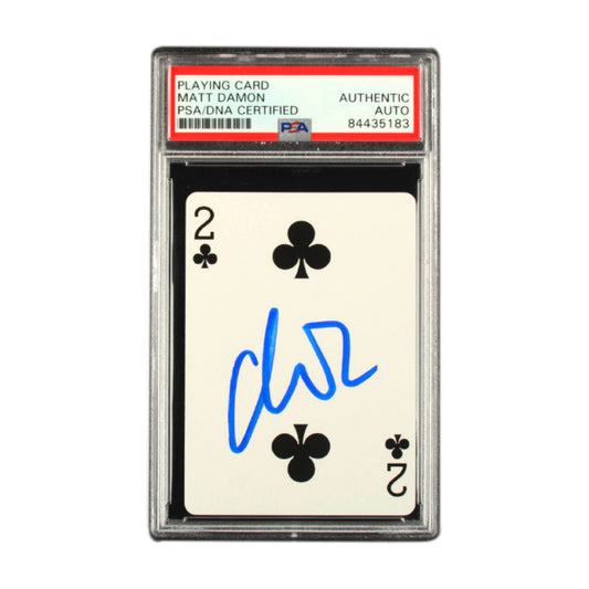 Matt Damon Signed Playing Card PSA/DNA Certified Authentic Autograph