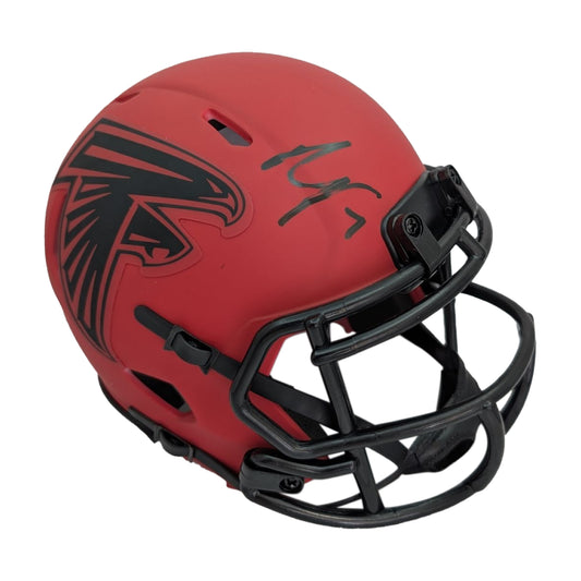 Bijan Robinson Autographed Rave Mini Helmet - BAS
