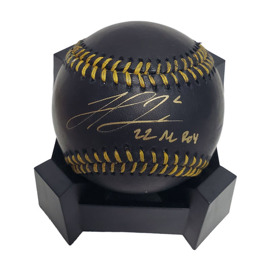 Michael Harris Signed Authentic Black MLB Baseball 2022 NL ROY Atlanta Braves