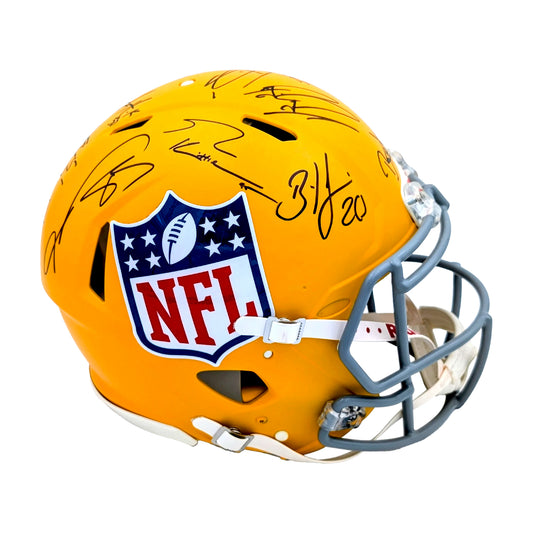 Riddell Full Size Helmet Signed by 14 NFL Stars Tua Kittle Bret Michaels COA