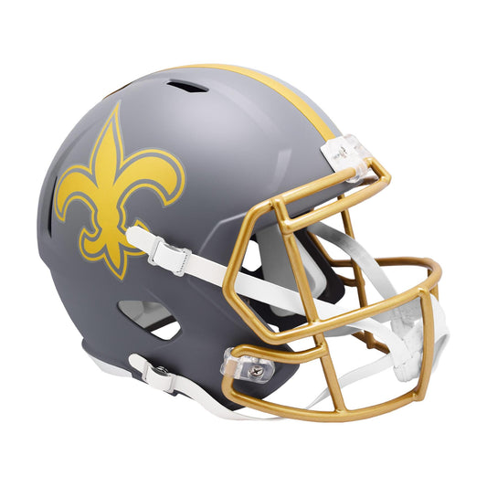 New Orleans Saints SLATE Full Size Replica Football Helmet NFL