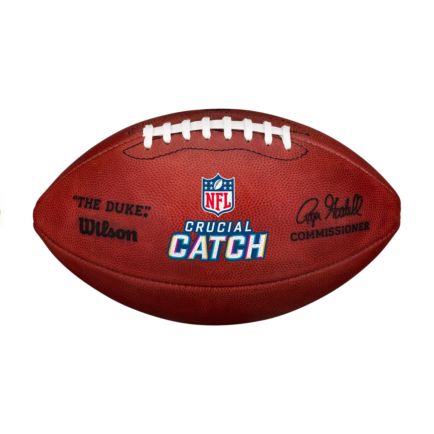 Official Wilson NFL Leather Game Football Crucial Catch Logo