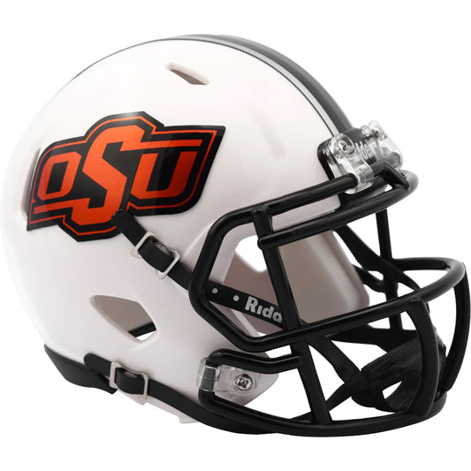 Oklahoma State White Riddell Speed Mini Helmet NCAA