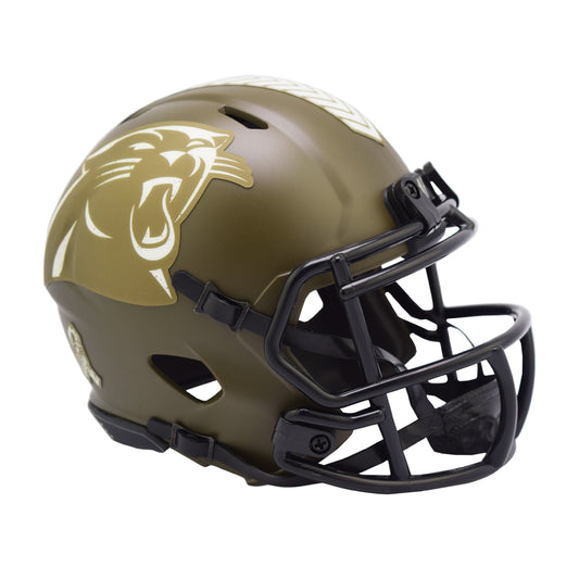 Carolina Panthers 2022 Salute to Service Riddell Speed Mini Football Helmet