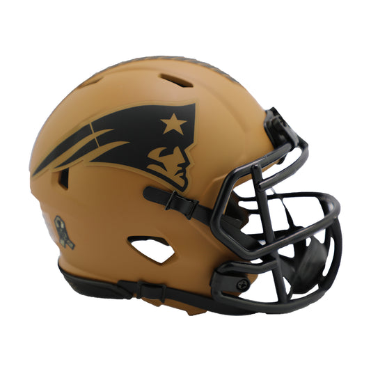 New England Patriots 2023 Salute to Service Riddell Speed Mini Football Helmet