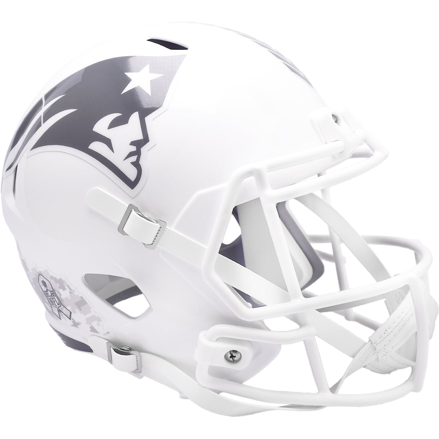 New England Patriots 2024 Salute to Service Riddell Speed Replica Football Helmet