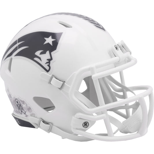 New England Patriots 2024 Salute to Service Riddell Speed Mini Football Helmet