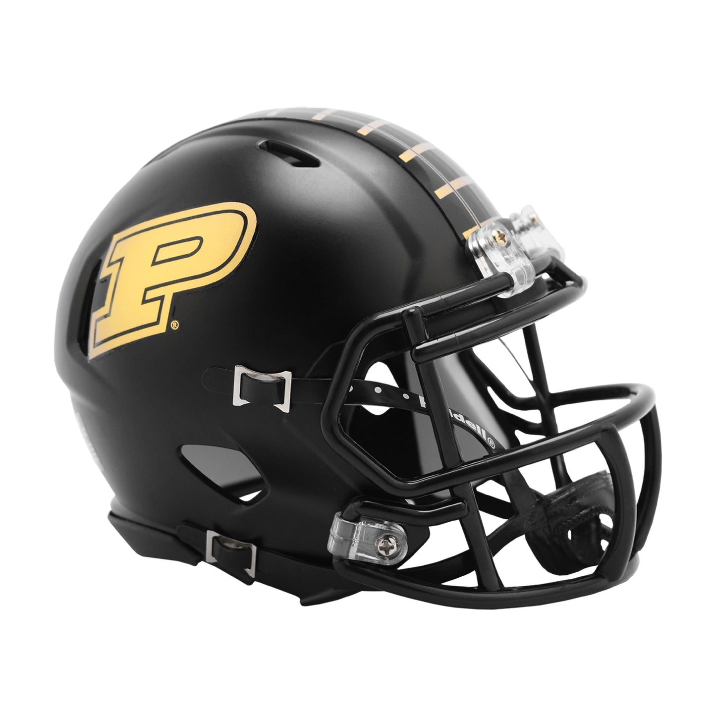 Purdue Boilermakers Riddell Speed Mini Matte Black Football Helmet