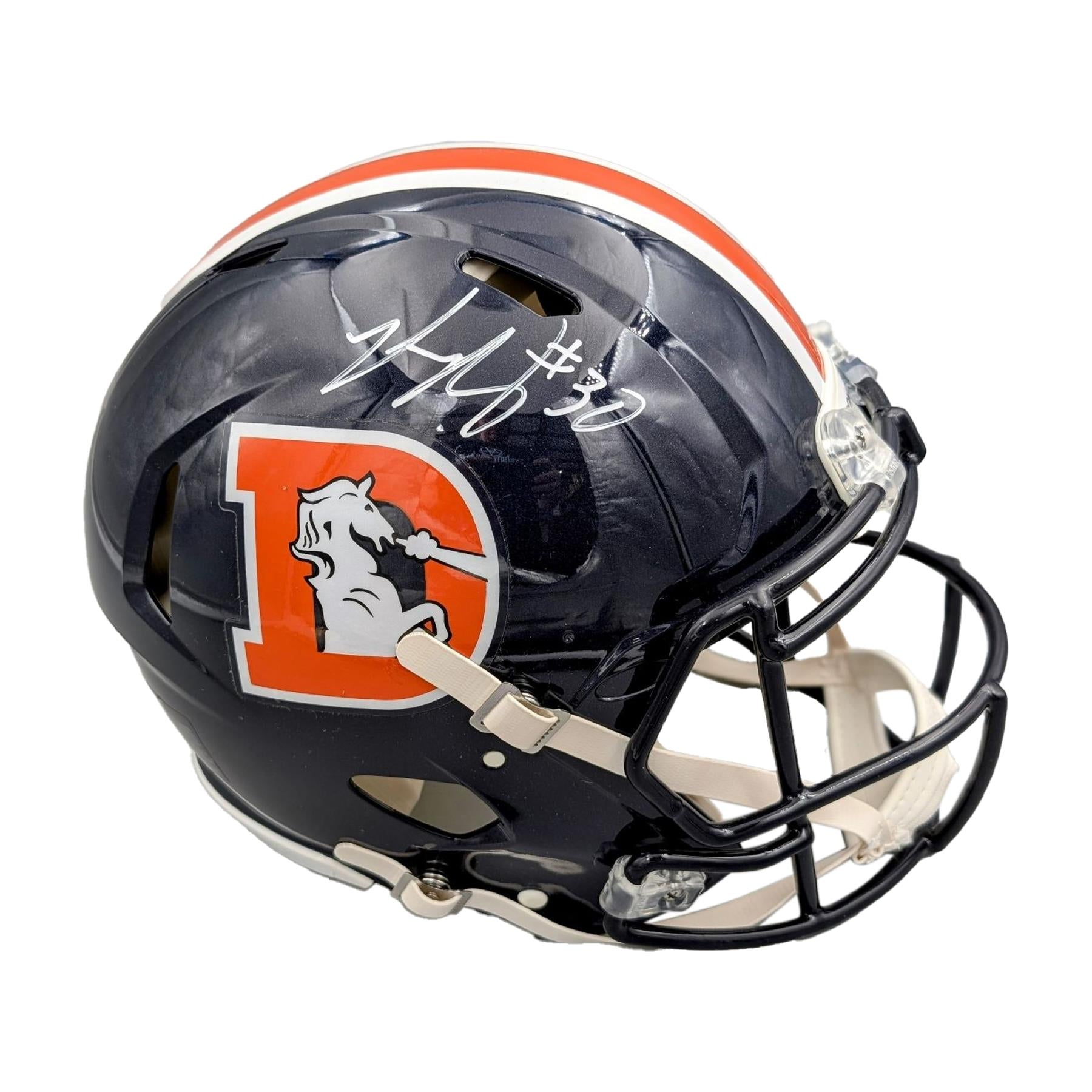 Phillip Lindsay Signed Authentic Denver Broncos Color Rush Helmet NFL