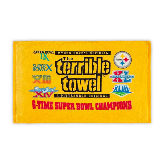 Pittsburgh Steelers Terrible Towel 6X SB Champions - New with Tags