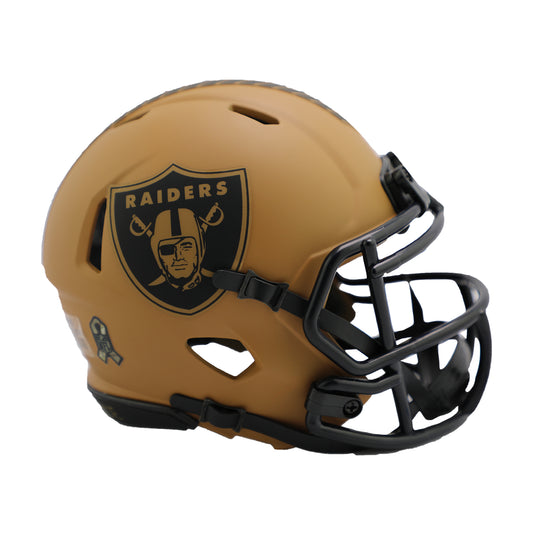 Las Vegas Raiders 2023 Salute to Service Riddell Speed Mini Football Helmet