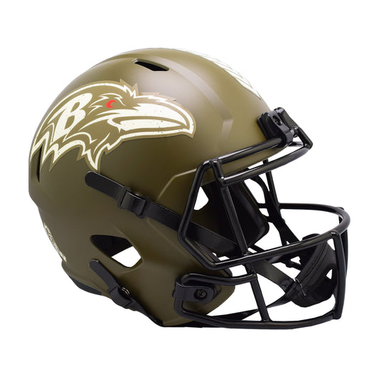 Baltimore Ravens 2022 Salute to Service Riddell Speed Replica Football Helmet