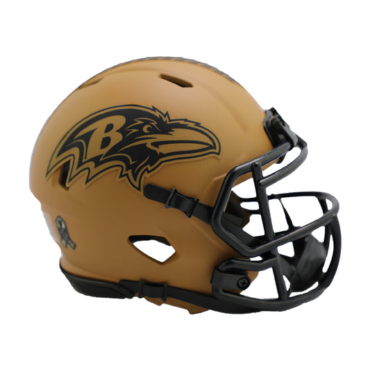 Baltimore Ravens 2023 Salute to Service Riddell Speed Mini Football Helmet