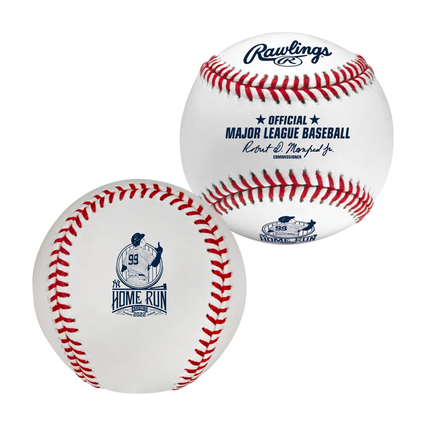 Rawlings Official MLB Aaron Judge AL Home Run Rrecord Commemorative Leather Game Baseball Robert Manfred