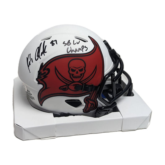 Rob Gronkowski Signed Authentic Super Bowl Champs Tampa Bay Buccaneers Riddell Lunar NFL