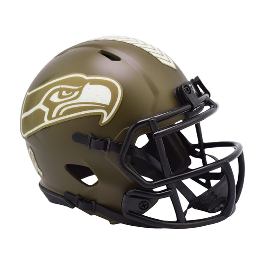 Seattle Seahawks 2022 Salute to Service Riddell Speed Mini Football Helmet