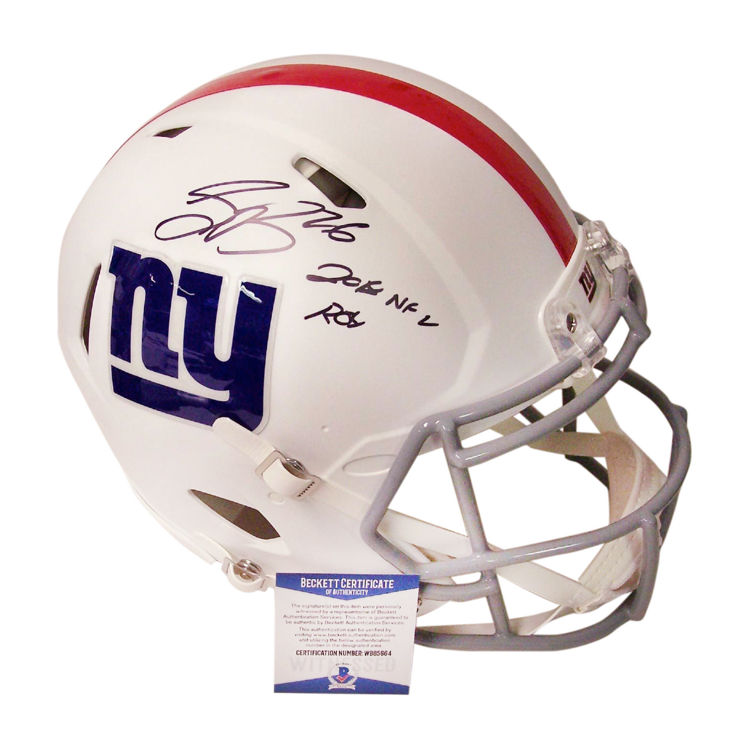 Eli Manning New York Giants Autographed Riddell Flat White