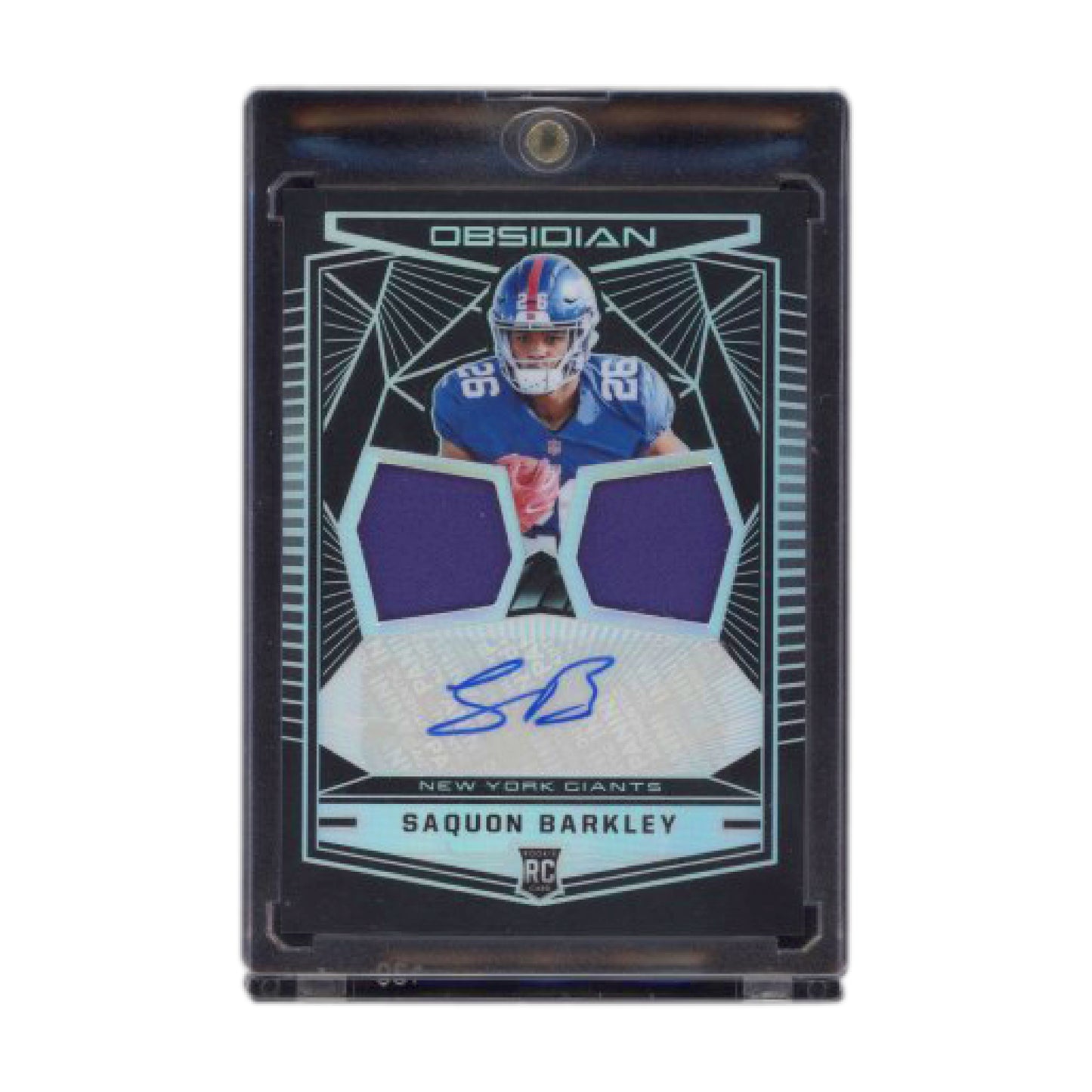 Saquon Barkley 2018 Panini Obsidian Rookie Jersey Ink /100