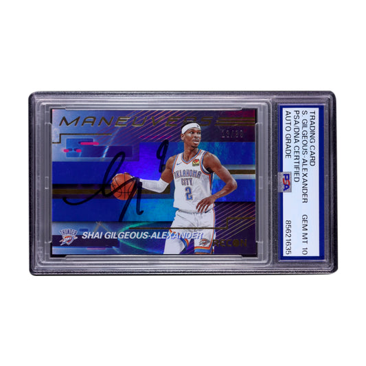 Shai Gilgeous-Alexander Signed 2020-21 Recon Maneuvers Blue /99 PSA Auto 10