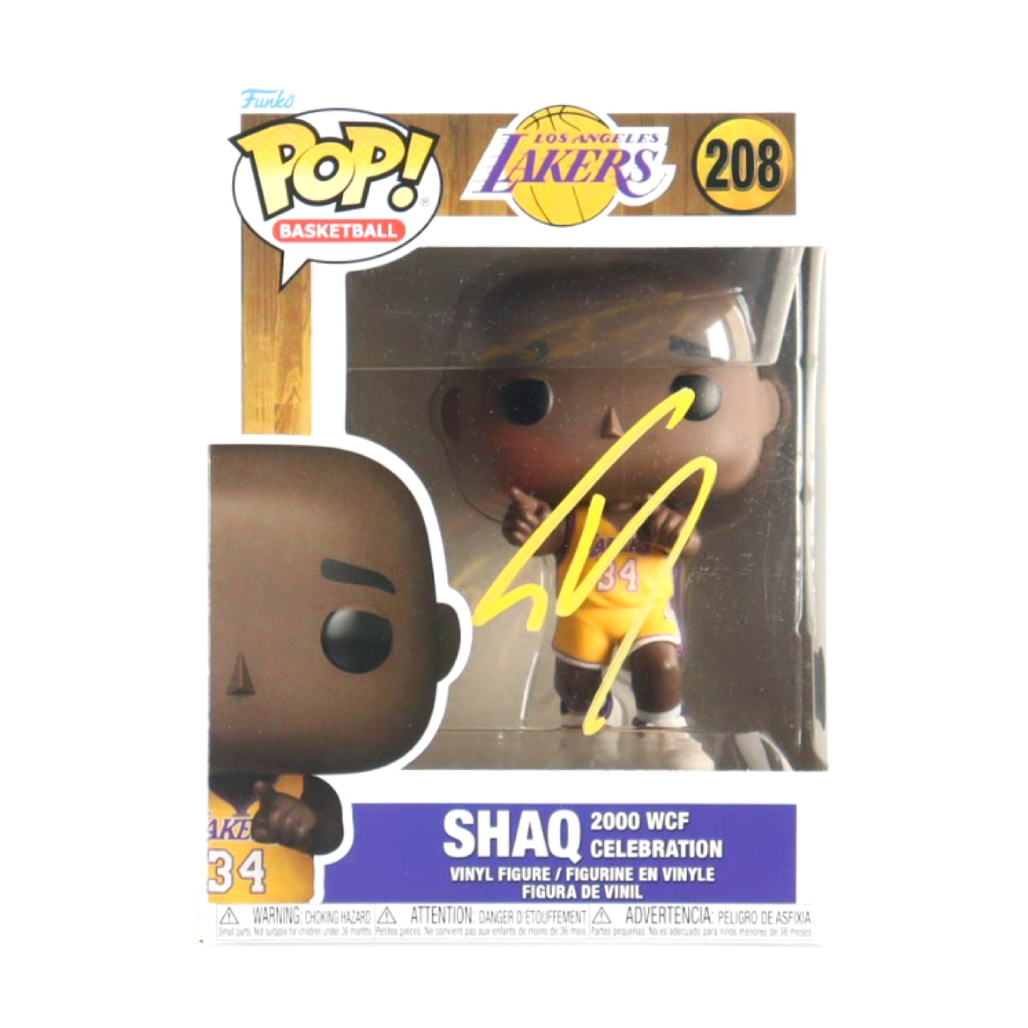 Shaquille O'Neal Signed Lakers #208 Funko Pop! Vinyl Figure - Beckett