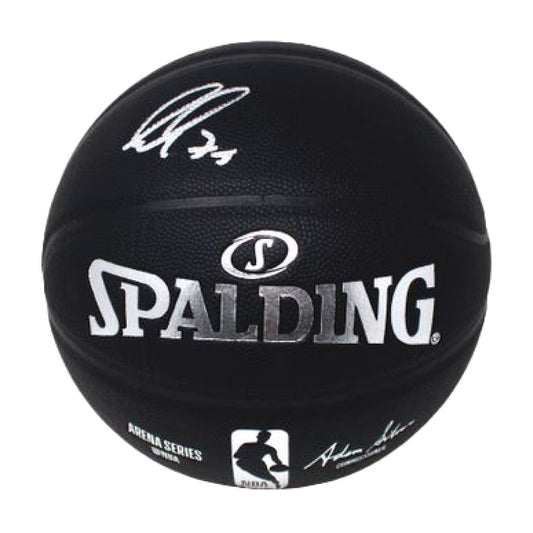 Luka Doncic Signed Black Basketball with Fanatics Auth