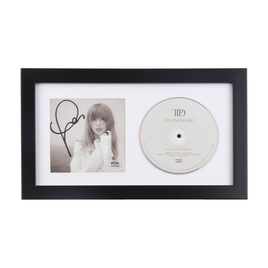 Taylor Swift Autographed Custom Framed The Tortured Poets Society CD w/ Inserts