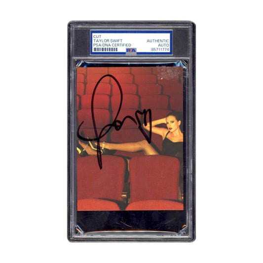 Taylor Swift PSA/DNA Authentic Encapsulated Cut Signature
