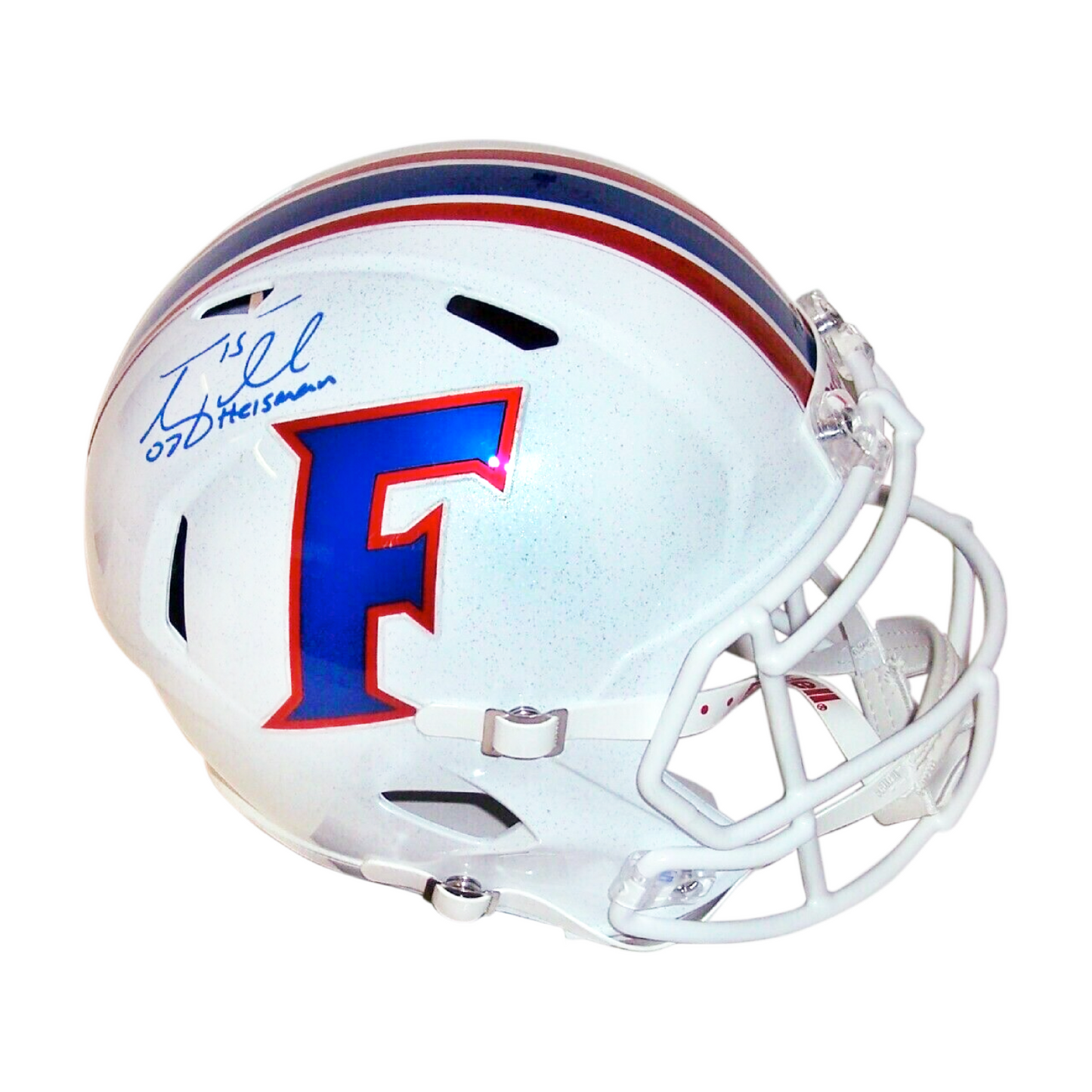 Tim Tebow Autographed Hand Signed Florida Gators White Speed Full Size  Authentic Football Helmet - with 07 Heisman Inscriptions - PSA/DNA