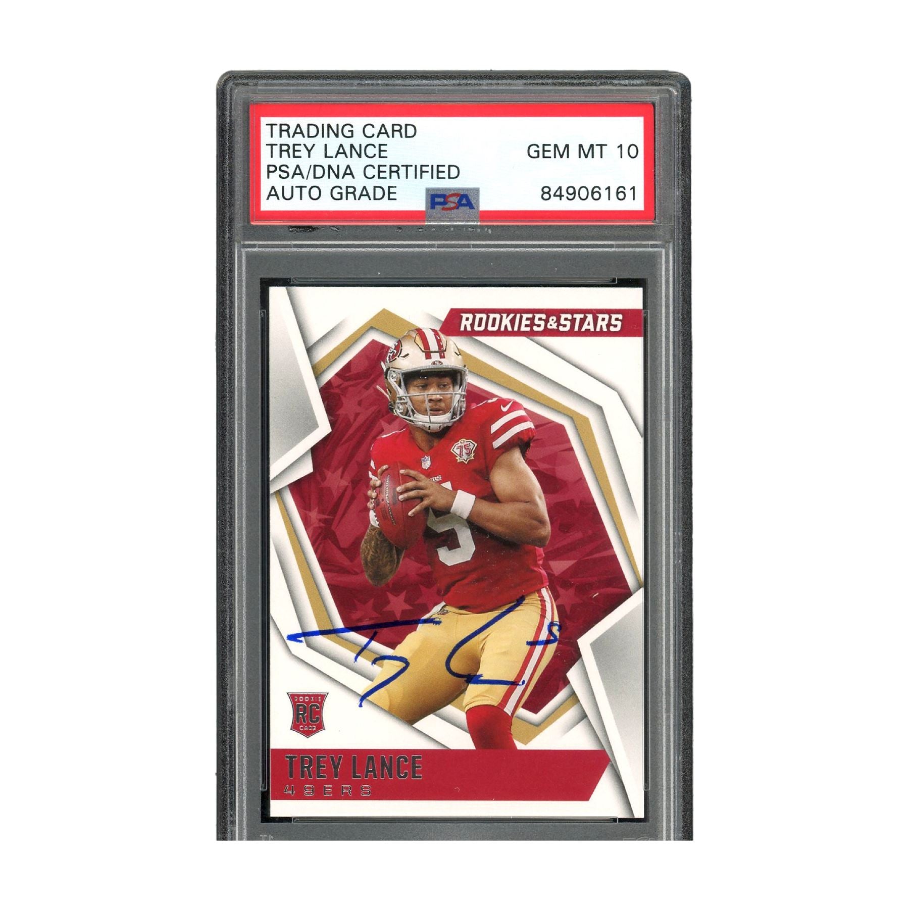 Trey Lance Signed Authentic PSA/DNA Auto Panini San Francisco 49ers NFL 