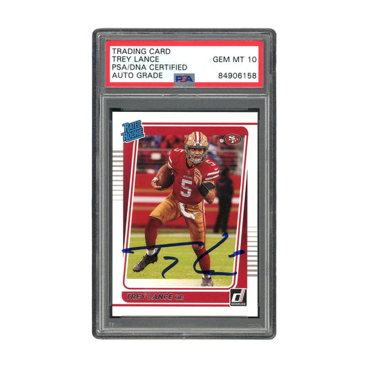 Trey Lance Signed Authentic PSA/DNA Gem Mint 10 San Francisco 49ers NFL