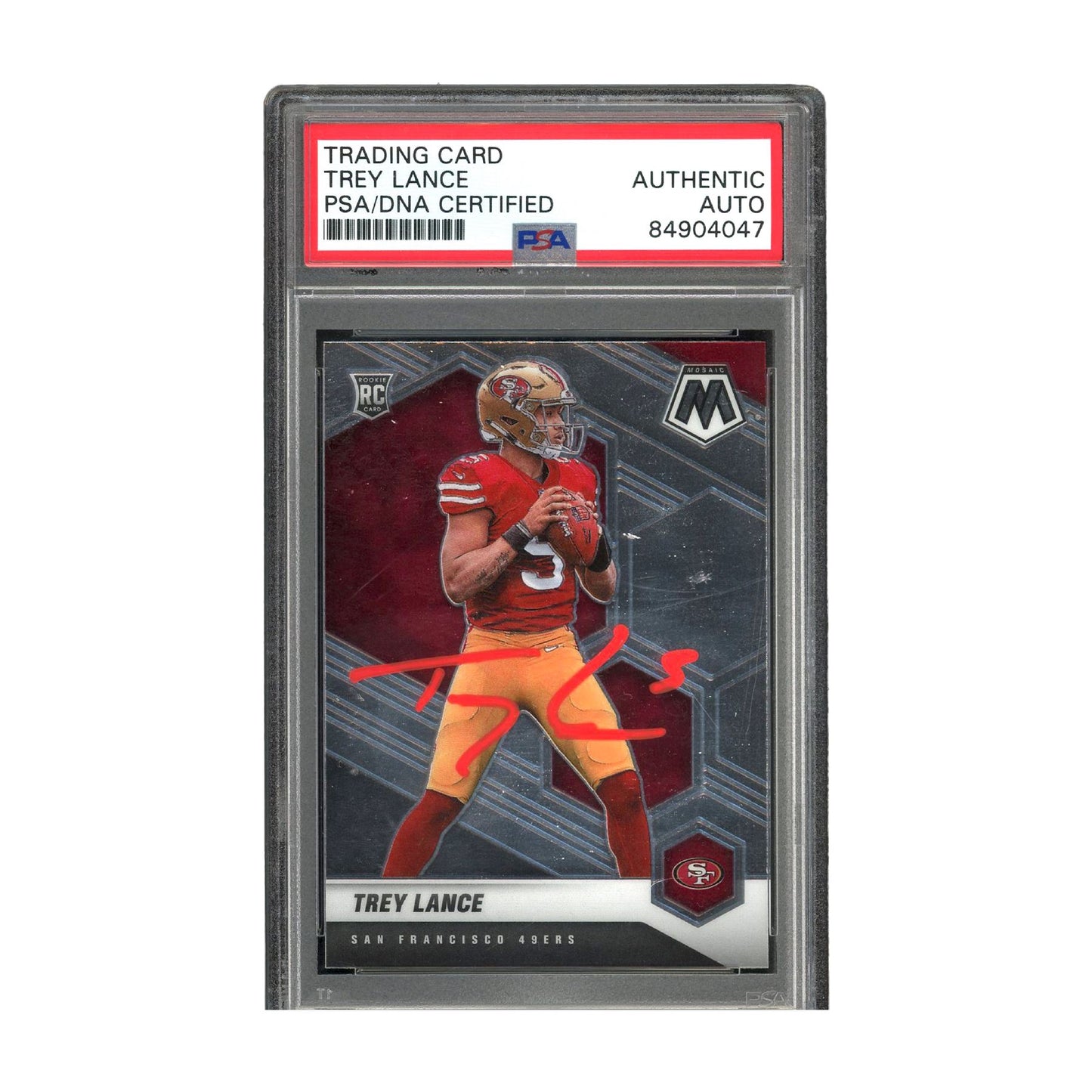 Trey Lance Signed Authentic PSA/DNA Auto RC San Francisco 49ers NFL