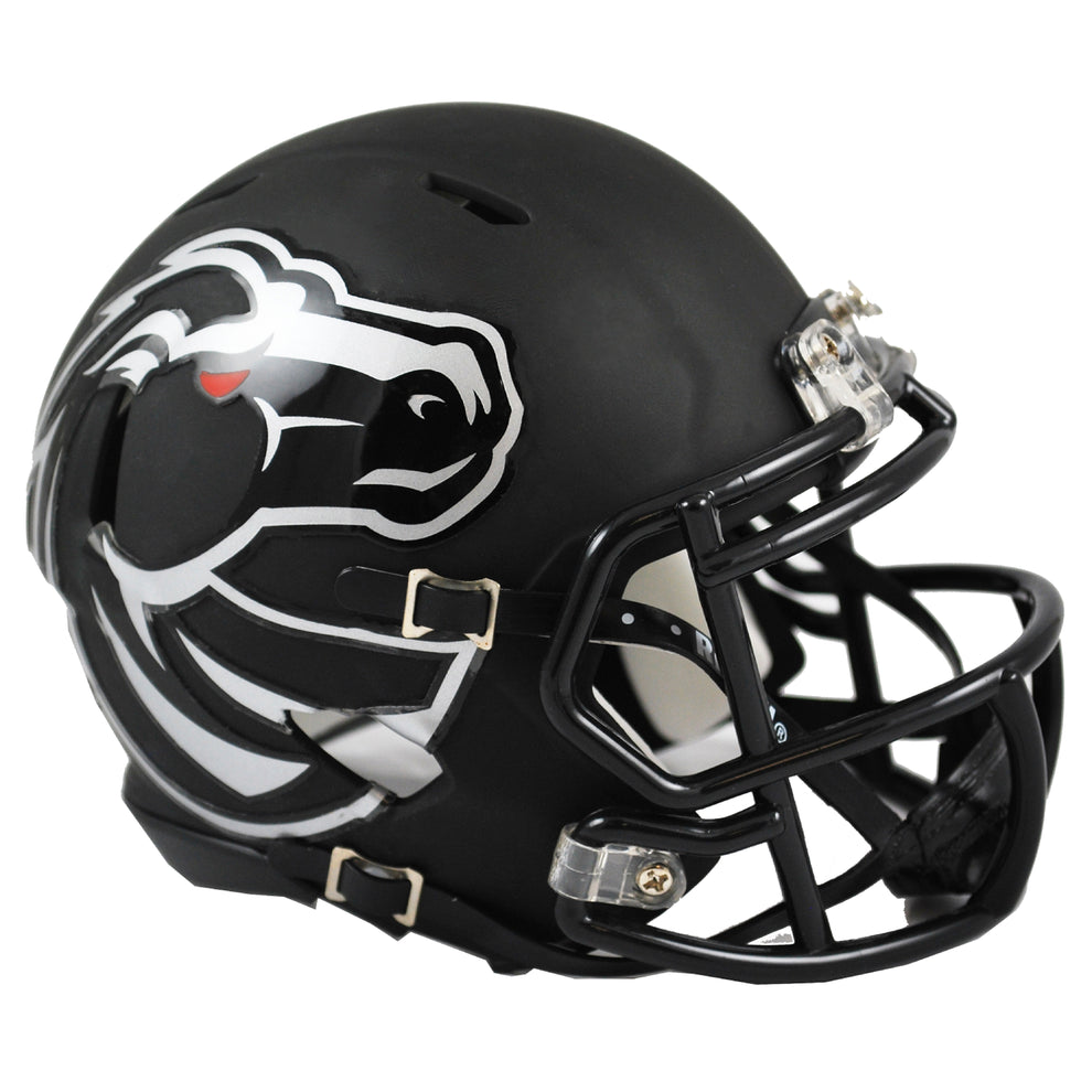 Boise State Broncos Matte Black Mini Football Helmet