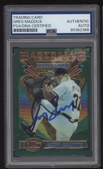 1993 Topps Finest All-Stars Greg Maddux #85 PSA/DNA Authentic Auto