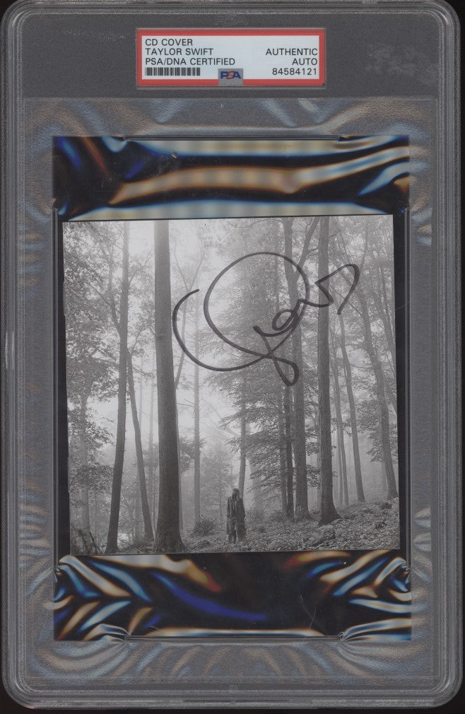 Taylor Swift Signed Folklore CD Cover PSA/DNA Certified Authentic Auto