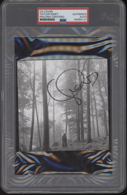 Taylor Swift Signed Folklore CD Cover PSA/DNA Certified Authentic Auto