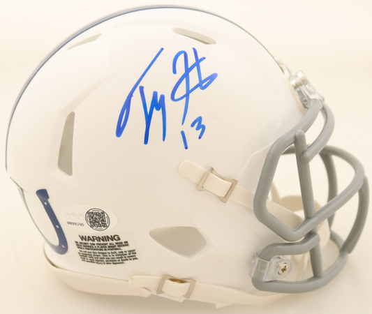 T.Y. Hilton Signed Indianapolis  Colts 1956 Throwback Mini Helmet - JSA