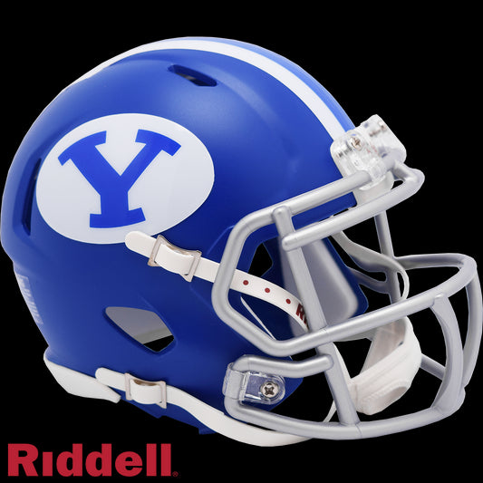 BYU (Cougars) 2021 - Royal Satin Speed - Mini FOOTBALL HELMET - #8057417