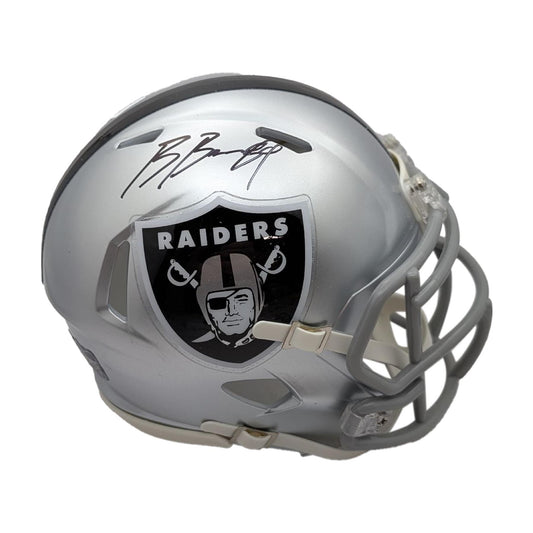 Brock Bowers Autographed Las Vegas Raiders Riddell Speed Mini Helmet - Radtke