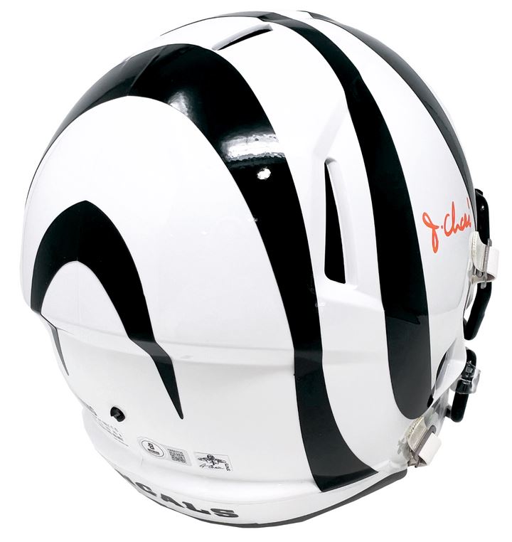 Ja'Marr Chase Autographed Bengals Alt Replica Helmet - Beckett Auth