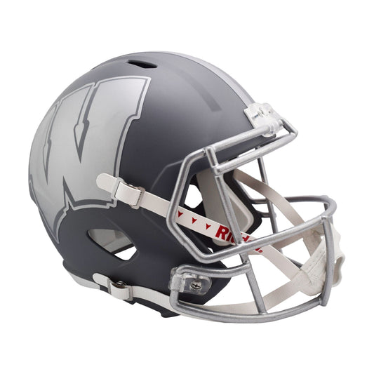 Wisconsin Badgers SLATE Full Size Replica Football Helmet
