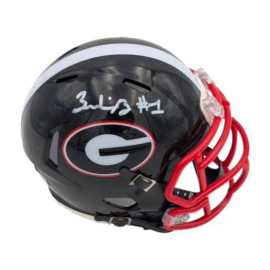 Zachariah Branch Signed Georgia Black Speed Mini Helmet - Legends
