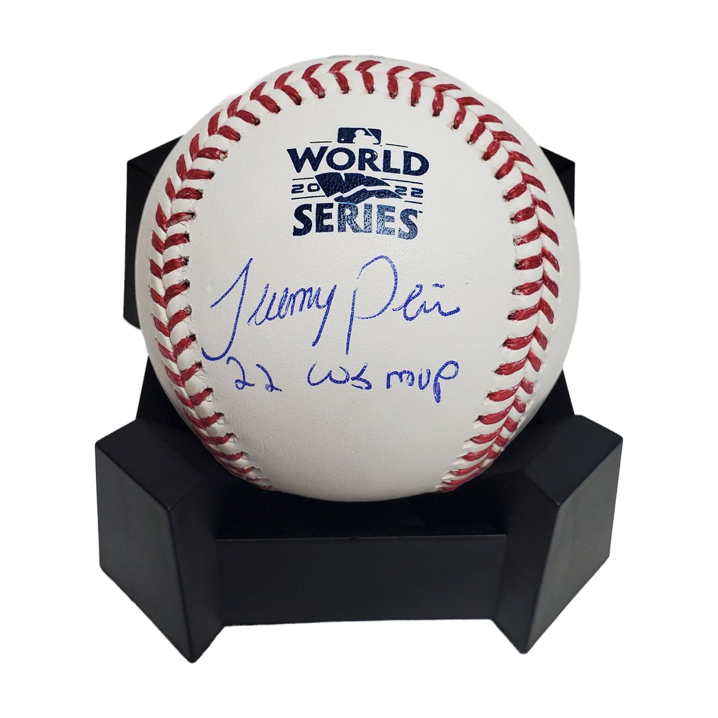 Jeremy Pena signed 2022 WS Baseball w/22 WS MVP Inscription-MLB