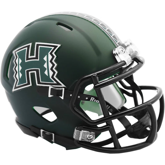 Hawaii Warriors Matte Green Mini Football Helmet