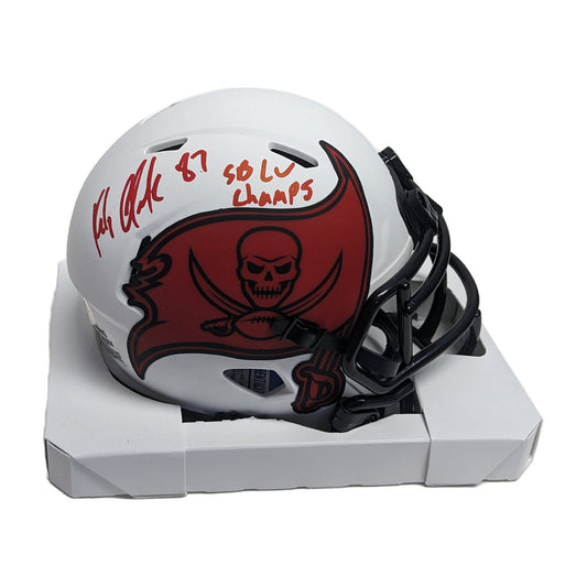 Tampa Bay Buccaneers CUSTOM 2-Tone Pewter/Red Hydro-Dipped Mini Football  Helmet