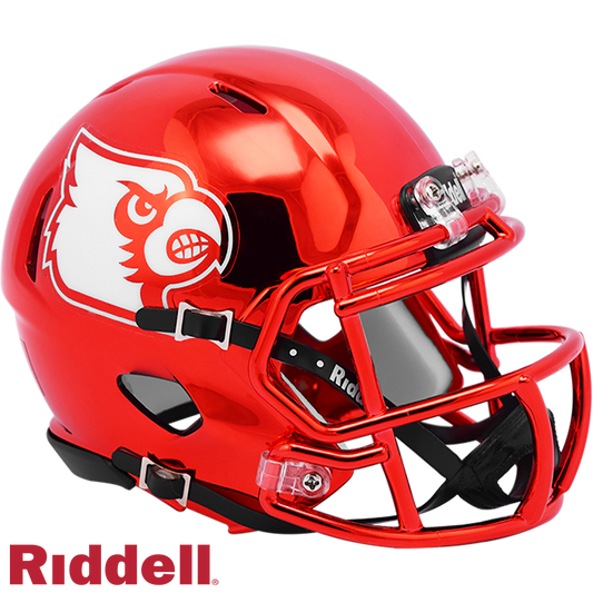 LOUISVILLE (Cardinals) - Chrome  Alternate Speed - Mini FOOTBALL HELMET - #8050763
