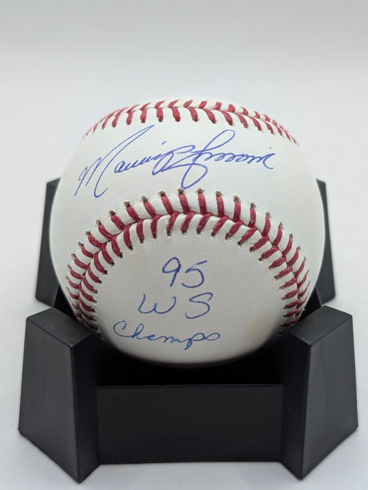 Marquis Grissom Signed MLB Baseball 95 WS Champs Inscription - JSA
