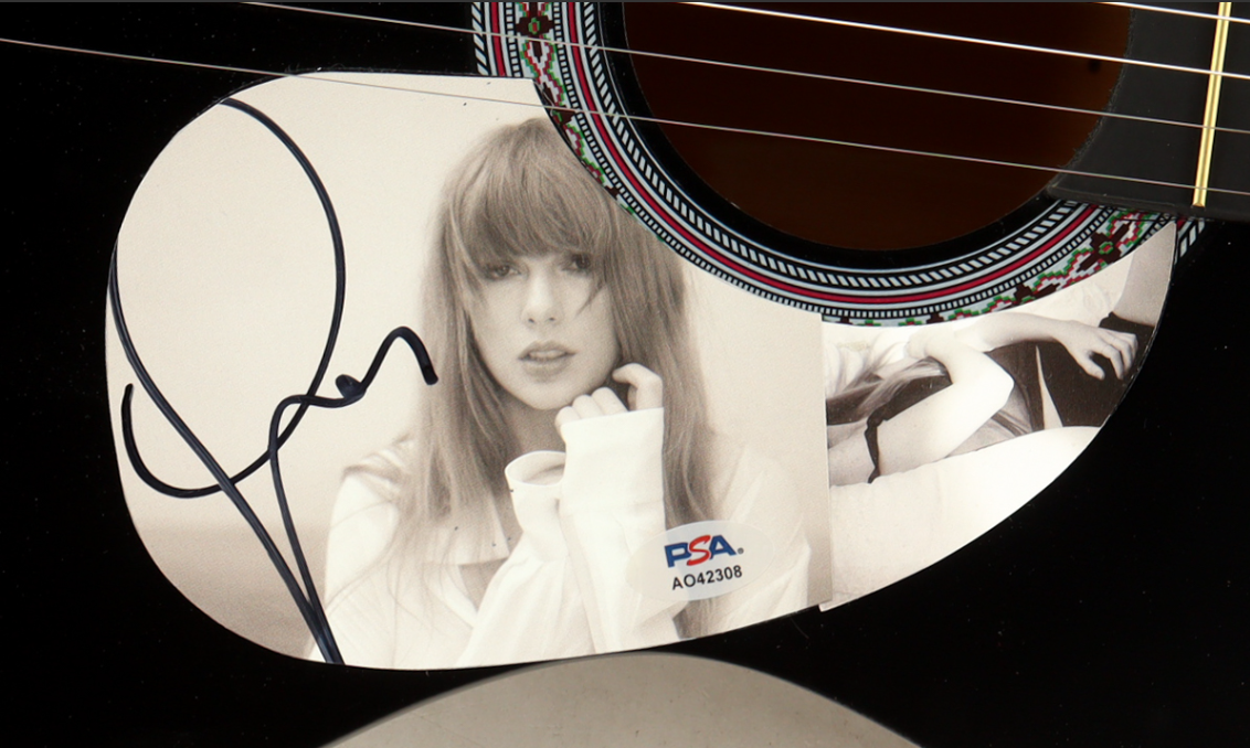Taylor Swift Signed Guitar Custom Insert Pickguard - PSA