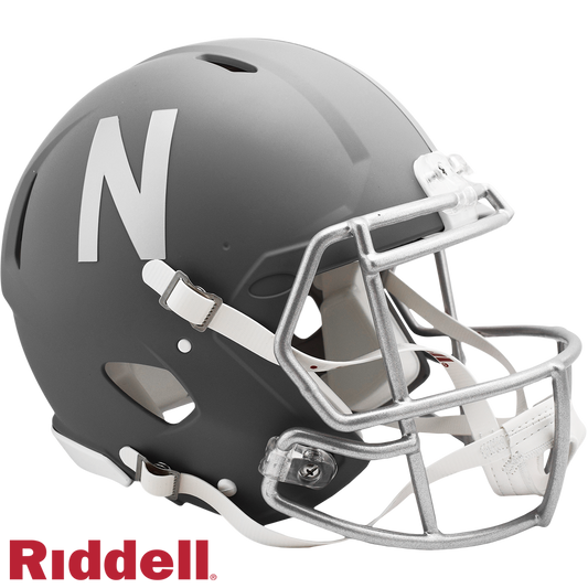 Nebraska Cornhuskers Slate F/S Authentic Football Helmet