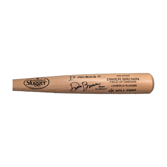 Dwier Brown Autographed Louisville Slugger Pro Stock Wood Baseball Bat with If You Build It Inscription - BAS Authentication